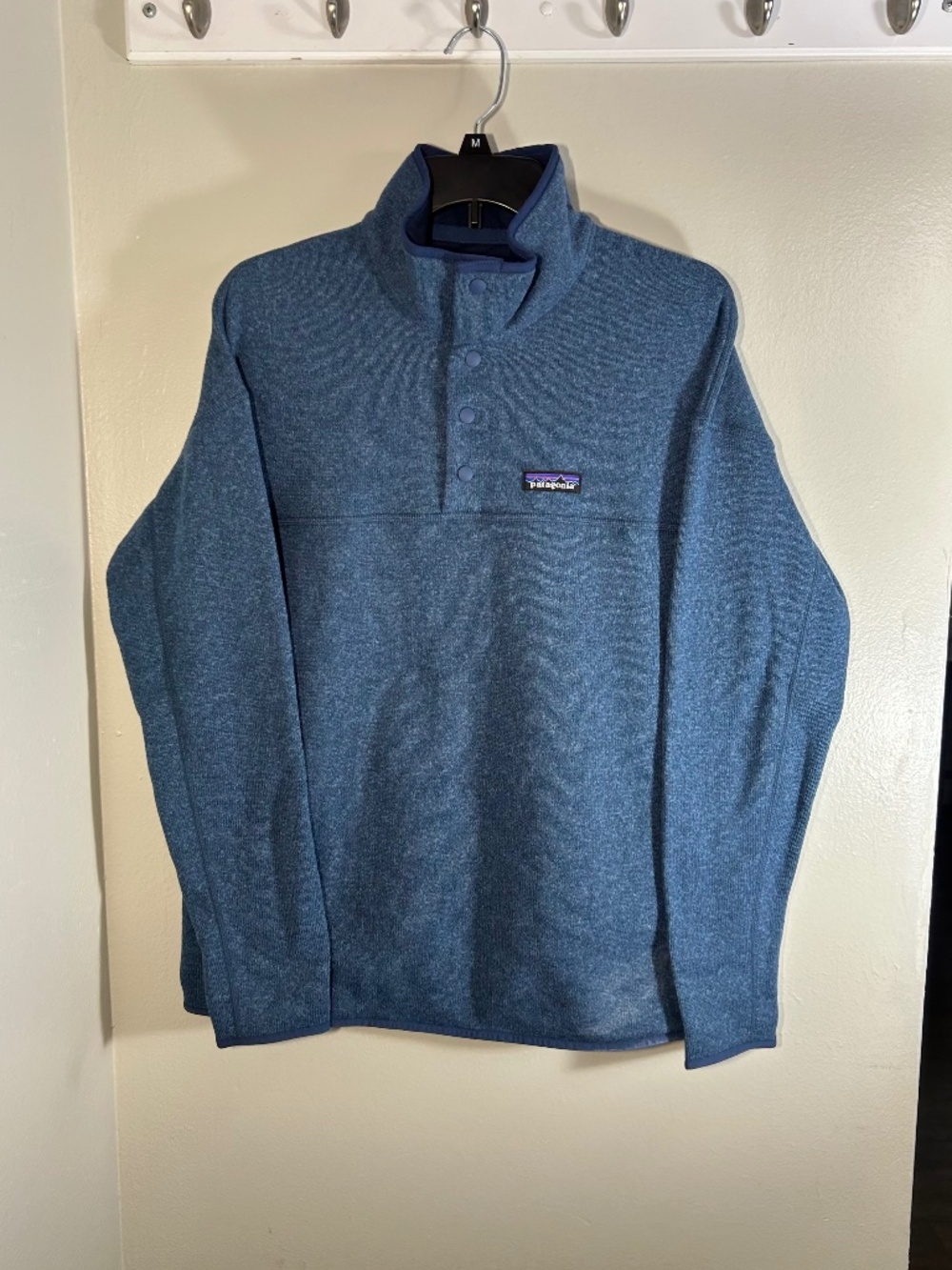 Patagonia Better Sweater Fleece Jacket Women’s Large Outdoors Quarter Snap Blue